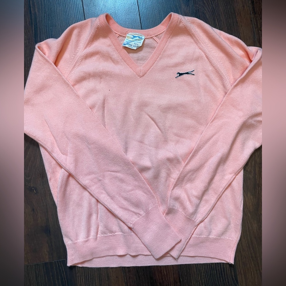 Vintage Slazenger Coral Crew Neck Sweater
